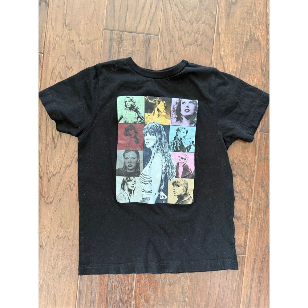 Taylor Swift Eras Tour Black T Shirt Kids Small